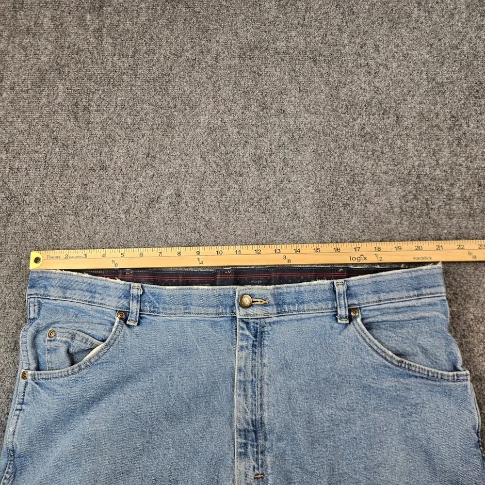 Wrangler Mens Regular Fit Light Wash Denim Jeans 42x29 855WAQL Straight Leg